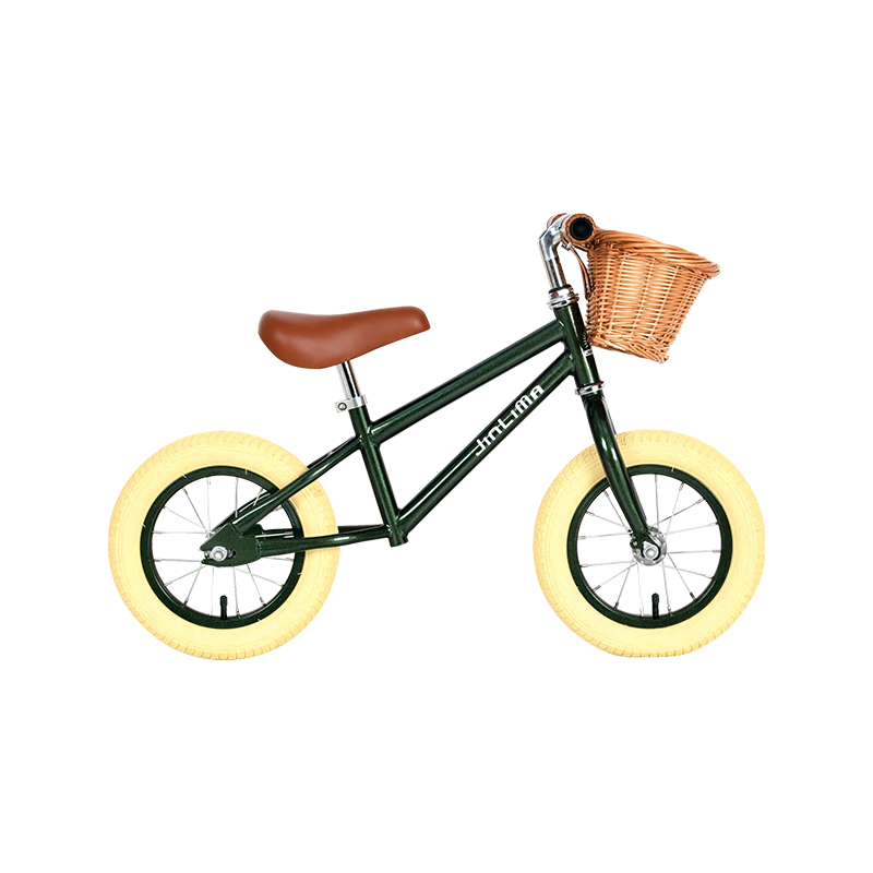 HYB-006 Green High Steel Kids 12 "Balance Bike avec panier