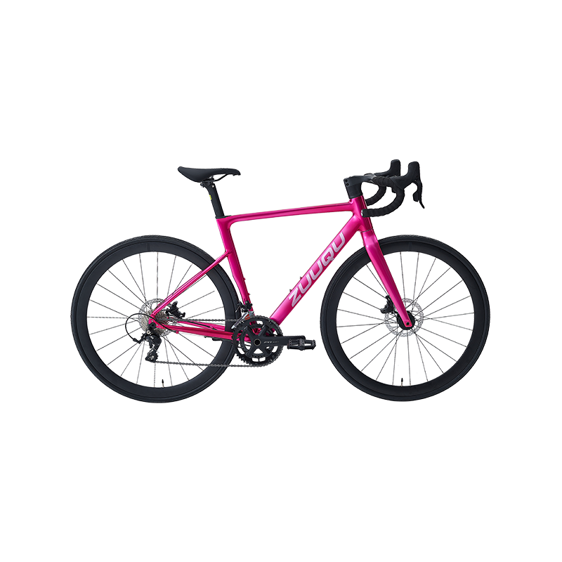 HYB-047 Rose Pink 700C Bélo de route en alliage avec pneus 28c
