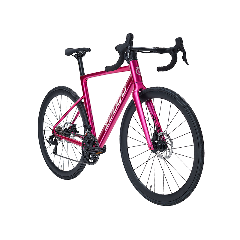 HYB-047 Rose Pink 700C Bélo de route en alliage avec pneus 28c